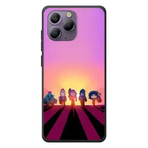 Силіконовый Чохол на Blackview A96 з картинкою Brawl Stars (Персонажі на заході сонця)