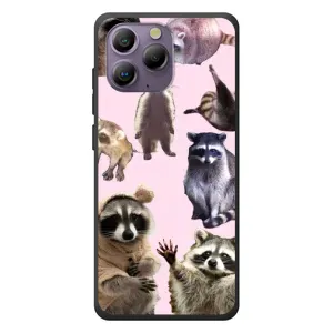 Силиконовый Чехол с Енотами на Blackview A96 (Смешные Еноты)