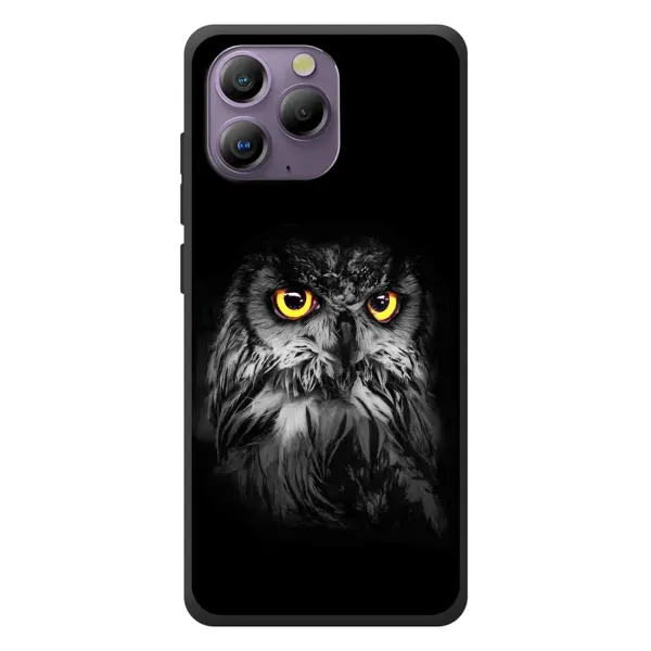 Чехол с рисунком «Сова на чёрном» для Blackview A96 Чехол с рисунком «Сова на чёрном» для Blackview A96