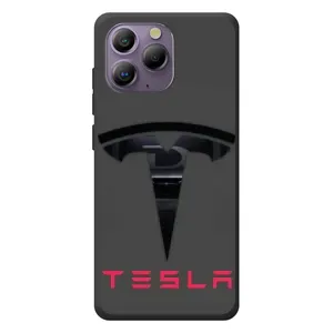 Силіконовий бампер з картинкою машини на Blackview A96 (Logo TESLA)