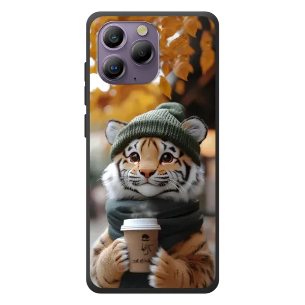 Чехол с рисунком «Тигр с кофе» для Blackview A96 Чехол с рисунком «Тигр с кофе» для Blackview A96