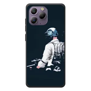 Силиконовый чехол с картинкой "Герой Pubg" на Blackview A96 (В экиперовке)