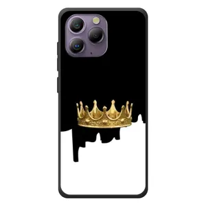 Чехол (Корона на чёрном фоне) для Blackvev A96 (Золотая корона)