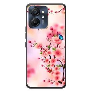 Чехол с принтом САКУРЫ на Blackview Color 8 (Бабочки на сакуре)
