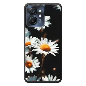 Чехол с ромашками на Blackview Color 8 (Белые ромашки)