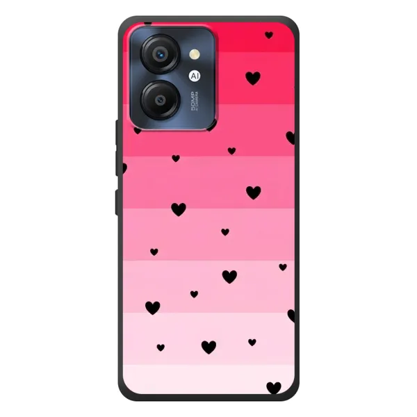 Чехол с рисунком «Чорные сердечки» для Blackview Color 8 Чехол с рисунком «Чорные сердечки» для Blackview Color 8