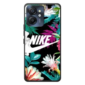 Силиконовый Чехол на Blackview Color 8 с картинкой Nike (Цветочный Nike)