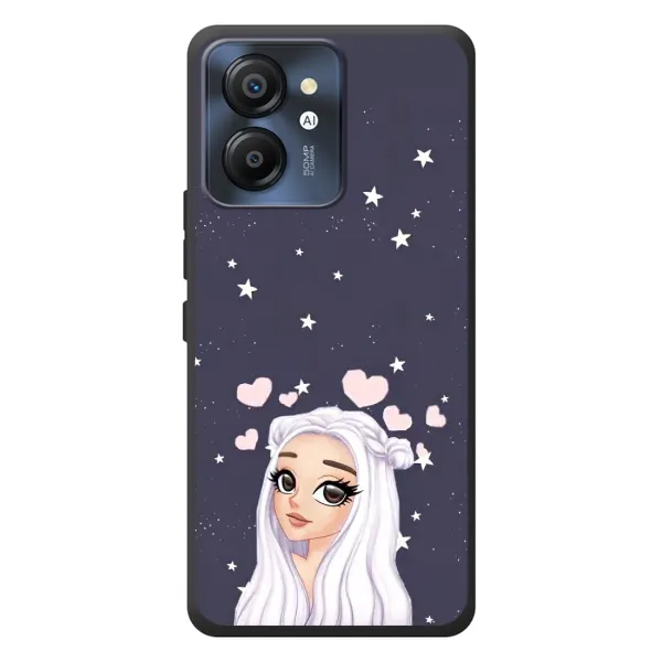 Чехол с рисунком «Девушка и сердечки» для Blackview Color 8 Чехол с рисунком «Девушка и сердечки» для Blackview Color 8