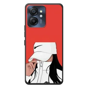 Силиконовый Чехол на Blackview Color 8 с картинкой Стильных Девушек (Девушка Nike)
