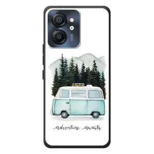 Силиконовый бампер с картинкой машины на Blackview Color 8 (Домик на колесах)
