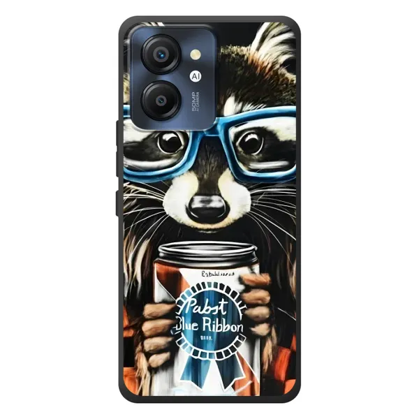 Чехол с рисунком «Енот в очках» для Blackview Color 8 Чехол с рисунком «Енот в очках» для Blackview Color 8