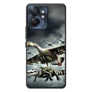Чехол с мемами тралалело тралала для Blackview Color 8 (Гусини и крокодило)