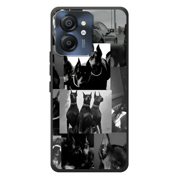 Чехол с рисунком «Коллаж Доберман» для Blackview Color 8 Чехол с рисунком «Коллаж Доберман» для Blackview Color 8