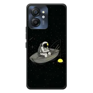 Силиконовый Чехол с принтом "Космонавты" на Blackview Color 8 (Космонавт на рыбалке)