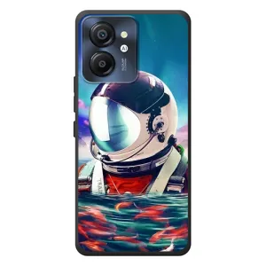 Силиконовый Чехол с принтом "Космонавты" на Blackview Color 8 (Космонавт в воде)
