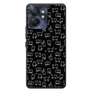 Чехол на тематику: Коты для Blackview Color 8 (Котики на черном)