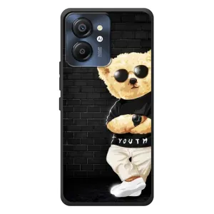 Чехол с рисунком «Мишка в очках» для Blackview Color 8