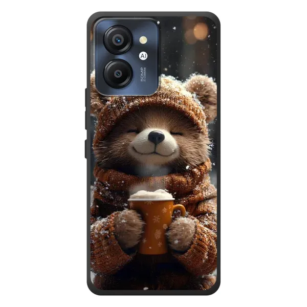 Чехол с рисунком «Медвежонок с кофе» для Blackview Color 8 Чехол с рисунком «Медвежонок с кофе» для Blackview Color 8