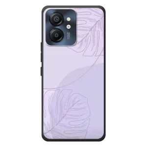 Чехол цветочный дизайн для Blackview Color 8 (Монстера фиолетовая)