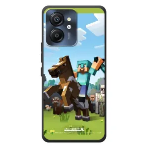 Чехлы для Blackview Color 8 (Персонажи Майн Крафт) (На коне)