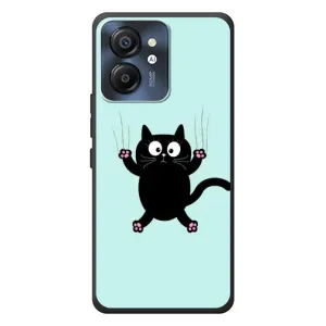 Силиконовый чехол с котиком для Blackview Color 8 (Падающий кот)