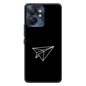 Чехол с картинками на черном фоне для Blackview Color 8 (Самолетик)