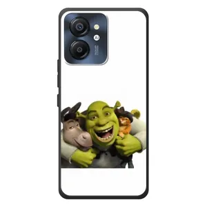 Печатный чехол с принтом Шрек для Blackview Color 8 (Шрек осел и кот)