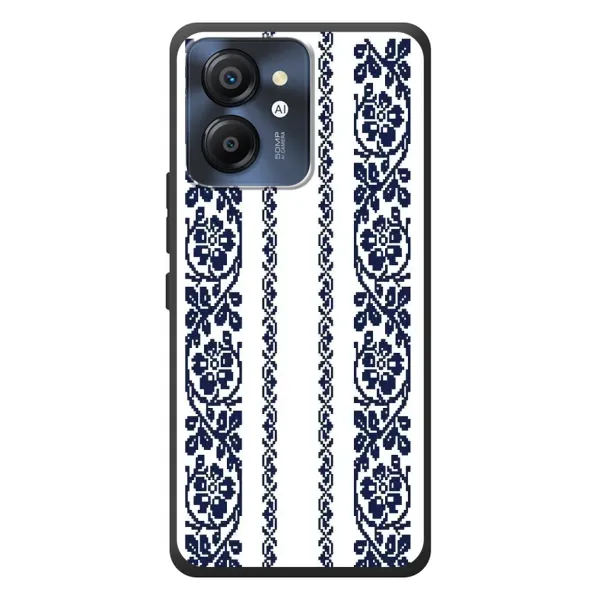 Чехол с рисунком «Синяя вышиванка» для Blackview Color 8 Чехол с рисунком «Синяя вышиванка» для Blackview Color 8