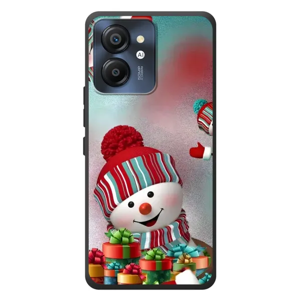 Чехол с рисунком «Снеговик в шапке» для Blackview Color 8 Чехол с рисунком «Снеговик в шапке» для Blackview Color 8
