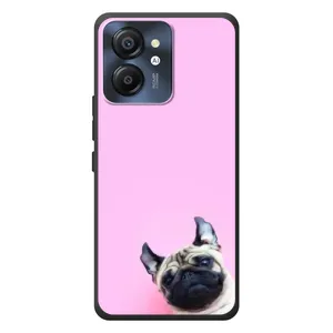 Бампер для Blackview Color 8 с картинкой "Песики" (Собака на розовом)