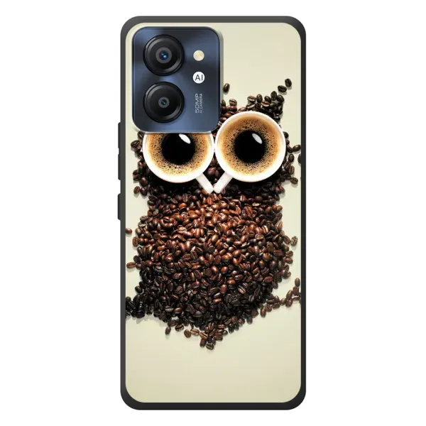 Чехол с рисунком «Сова с зерен кофе» для Blackview Color 8