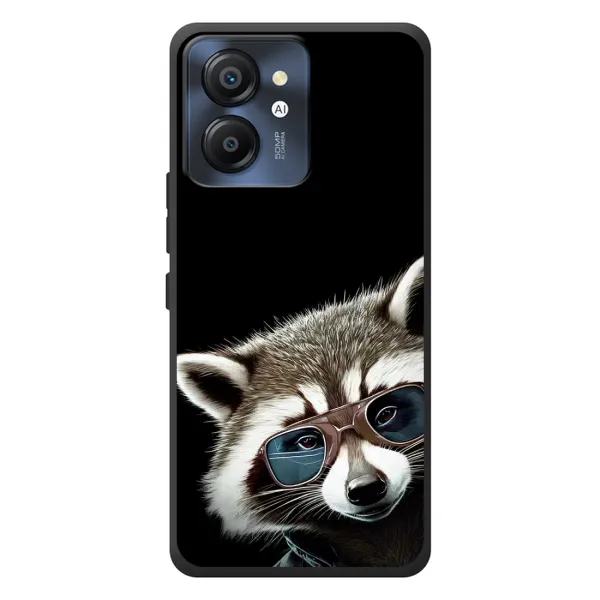 Чехол с рисунком «Стильный Енот» для Blackview Color 8 Чехол с рисунком «Стильный Енот» для Blackview Color 8