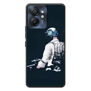 Силиконовый чехол с картинкой "Герой Pubg" на Blackview Color 8 (В экиперовке)