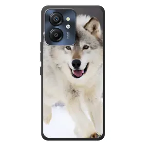 Чехол с Волком на Blackview Color 8 (Волк на снегу)