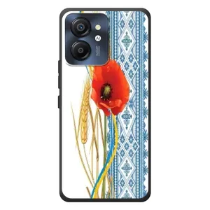 Силиконовый Чехол на Blackview Color 8 с картинкой Вышиванки (Вышиванка с цветком)