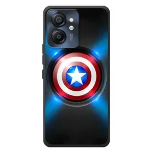 Чехол с Щитом Капитана Америки на Blackview Color 8 (Яркий Щит Капитана)