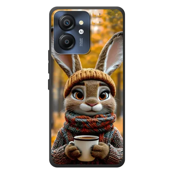 Чехол с рисунком «Зайчик с кофе» для Blackview Color 8 Чехол с рисунком «Зайчик с кофе» для Blackview Color 8