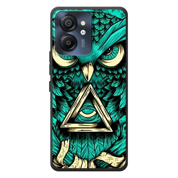 Чехол с рисунком «Зеленая сова» для Blackview Color 8