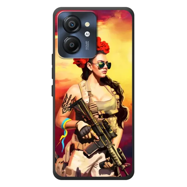 Чехол с рисунком «Женщина солдат» для Blackview Color 8