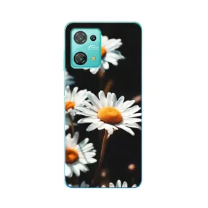 Чехол с ромашками на Blackview Oscal C30 Pro (Белые ромашки)
