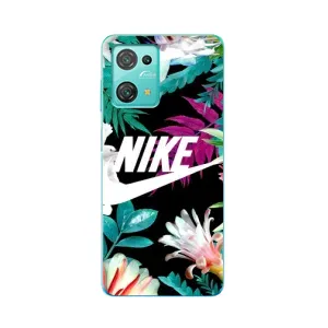 Силіконовый Чохол на Blackview Oscal C30 Pro з картинкою НАЙК (Квітковий Nike)