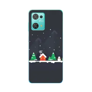 Силіконовий бампер на різдво для Blackview Oscal C30 Pro (Місто зимове)