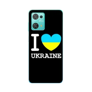 Чехол с Украинской символикой на Блеквью Оскал С30 Про (I Love Ukraine)