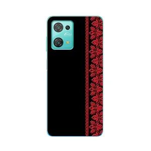 Силіконовый Чохол на Blackview Oscal C30 Pro (Червона вишиванка)