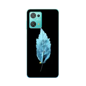 Чохол з картинками на чорному фоні для Blackview Oscal C30 Pro (Листя)