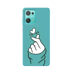 Чохол (Знак сердечка) для Blackview Oscal C30 Pro (Сердечко на бірюзовому)