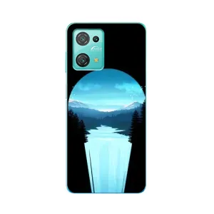 Летний Чехол на Blackview Oscal C30 Pro (Синий Водопад)