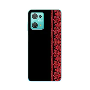 Силіконовый Чохол на Blackview Oscal C30 Pro з картинкой Вишиванки (Вишиванка на чорному)