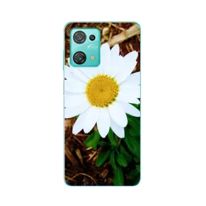 Чехол с ромашками на Blackview Oscal C30 (Белая ромашка)