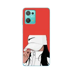 Силіконовый Чохол на Blackview Oscal C30 з картинкой Модных девушек (Дівчина Nike)